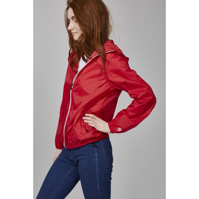 Women's Sloane Packable Rain Jacket, Red - Raincoats - 3