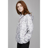 Women's Sloane Print Packable Rain Jacket, White Camo - Raincoats - 2