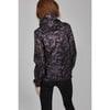 Women's Sloane Print Packable Rain Jacket, Black Camo - Raincoats - 3