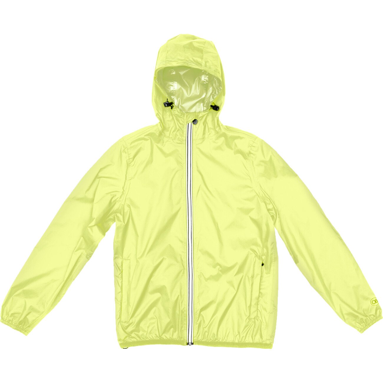 Adult Unisex Mel Full Zip Packable Rain Jacket, Yellow Fluo - O8 Lifestyle  Jackets & Coats | Maisonette