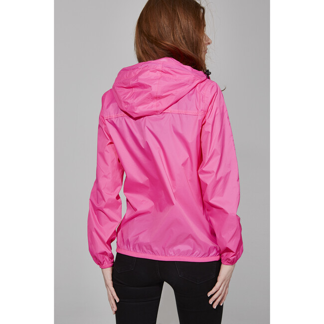 Women's Sloane Packable Rain Jacket, Pink Fluo - Raincoats - 3