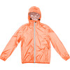 Adult Unisex Mel Full  Zip Packable Rain Jacket, Orange Fluo - Raincoats - 1 - thumbnail