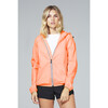 Adult Unisex Mel Full  Zip Packable Rain Jacket, Orange Fluo - Raincoats - 2 - thumbnail