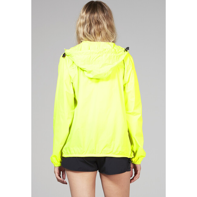 Adult Unisex Mel Full  Zip Packable Rain Jacket, Yellow Fluo - Raincoats - 3