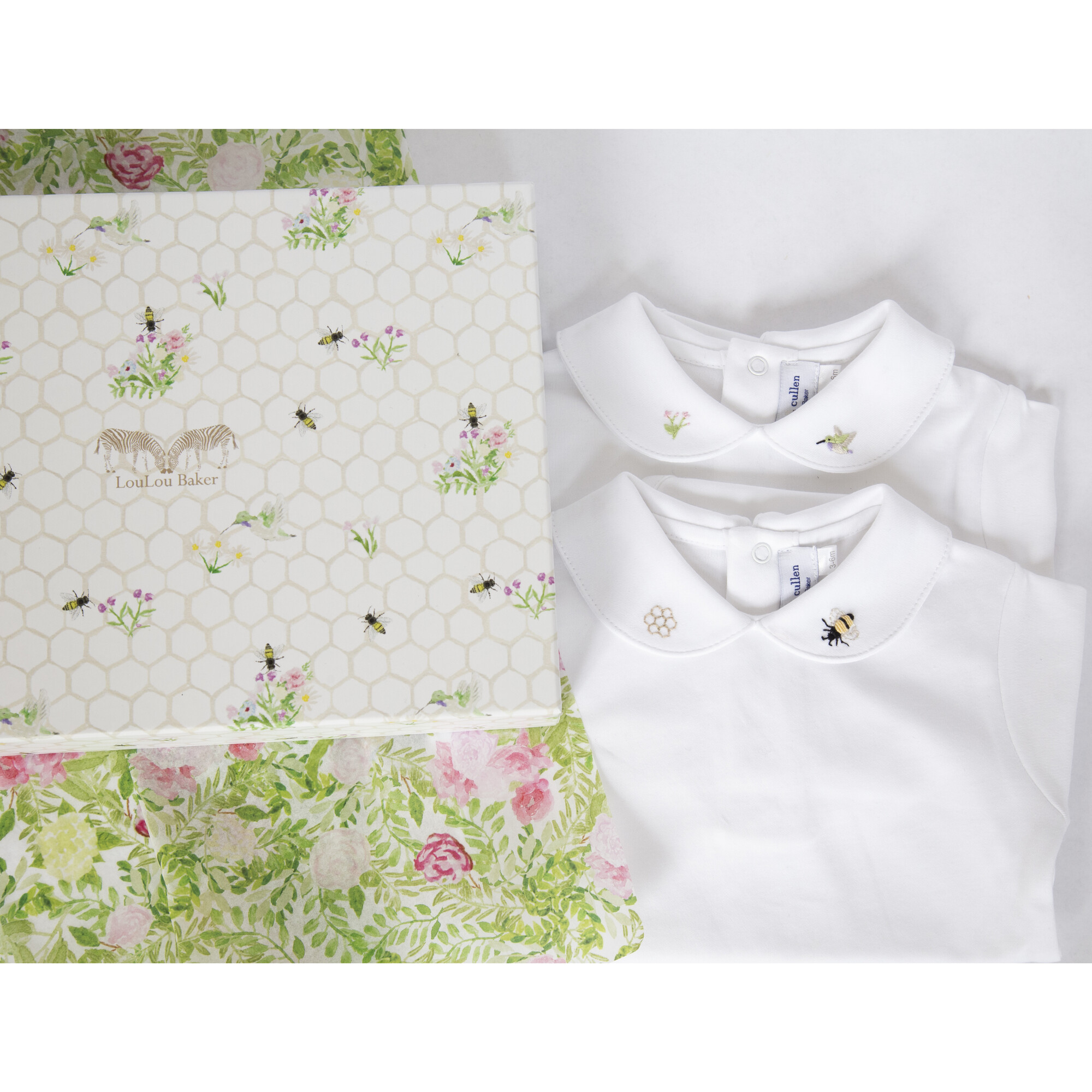 Peter Pan Collar Birds and Bees Gift Box - Onesies - 1