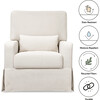 Crawford Pillowback Comfort Swivel Glider, Performance Cream Eco-Weave - Nursery Chairs - 3