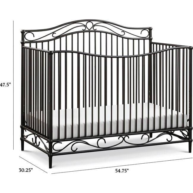 Noelle 4-in-1 Convertible Crib, Vintage Iron - Cribs - 3