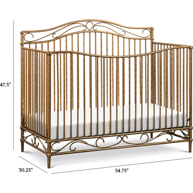 Noelle 4-in-1 Convertible Crib, Vintage Gold