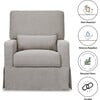 Crawford Pillowback Comfort Swivel Glider, Performance Grey Eco-Weave - Nursery Chairs - 3