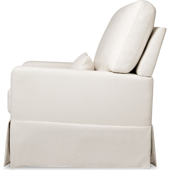 Crawford Pillowback Comfort Swivel Glider, Performance Cream Eco-Weave - Nursery Chairs - 8