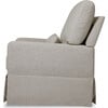 Crawford Pillowback Comfort Swivel Glider, Performance Grey Eco-Weave - Nursery Chairs - 4