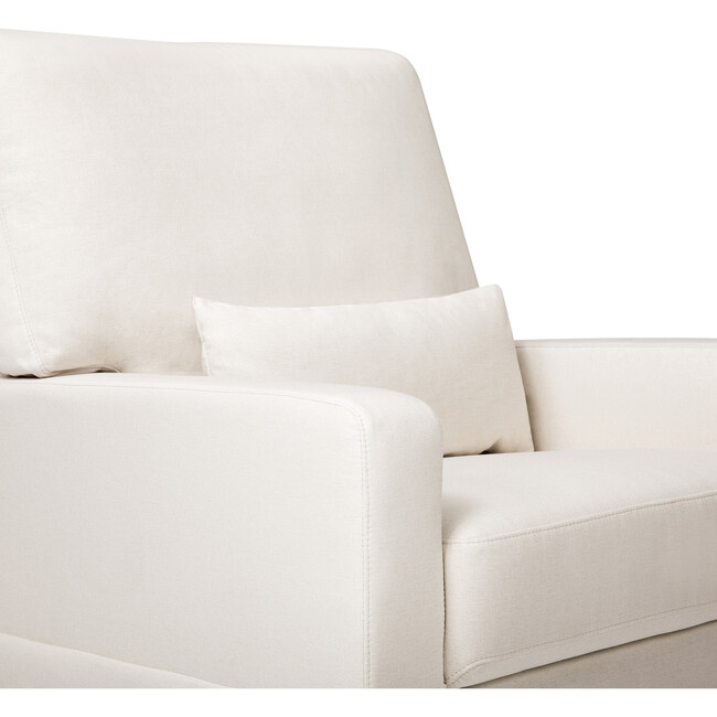 Crawford Pillowback Comfort Swivel Glider, Performance Cream Eco-Weave - Nursery Chairs - 5