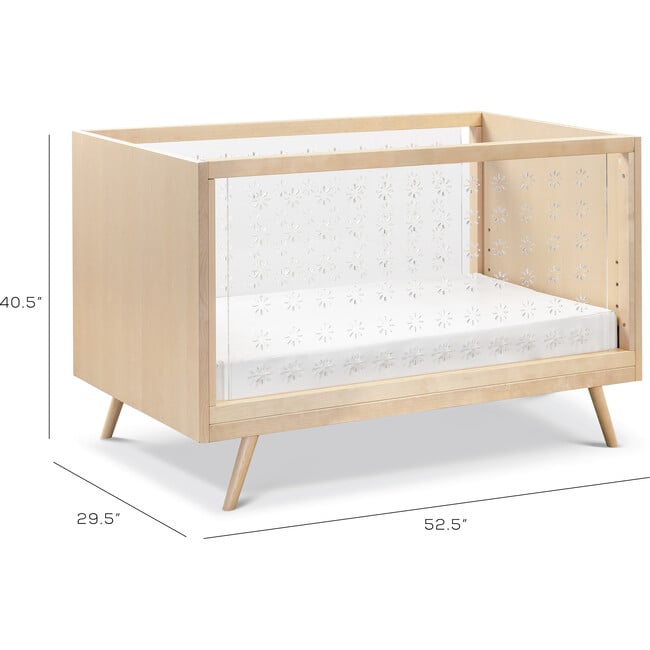 Nifty Clear 3-in-1 Crib, Natural Birch - Cribs - 3