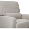 Crawford Pillowback Comfort Swivel Glider, Performance Grey Eco-Weave - Nursery Chairs - 5