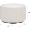 Tuba Gliding Ottoman, Performance Cream Eco-Weave - Ottomans - 3