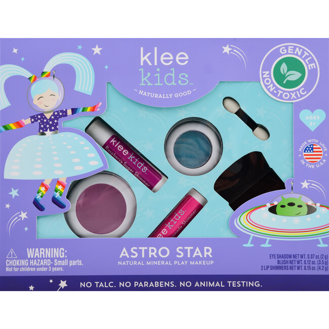 Astro Star 4-Piece Natural Play Makeup Kit with Pressed Powder Compacts