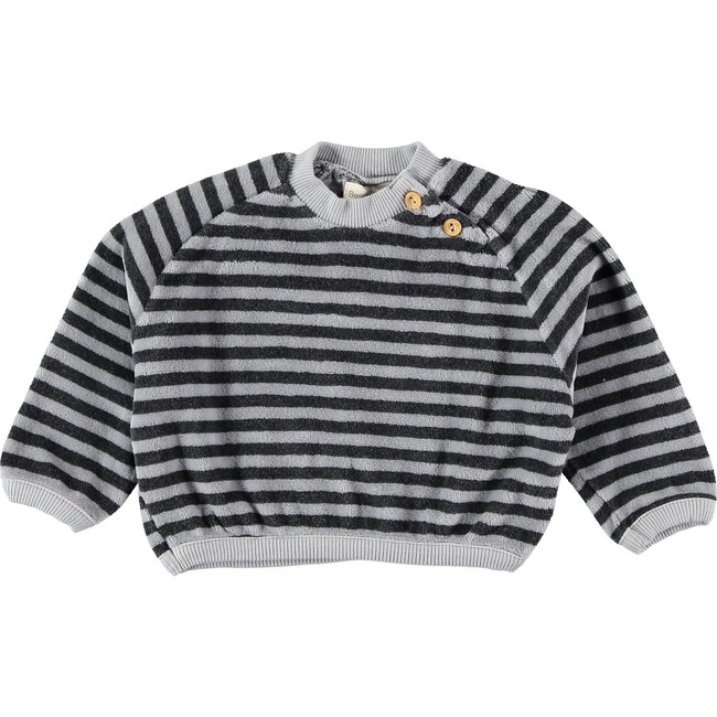 Striped Pullover, Grey - Sweatshirts - 1