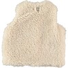 Fuzzy Vest, Ecru - Vests - 2 - thumbnail