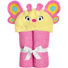 Butterfly Hooded Towel, Pink/Yellow - Towels - 1 - thumbnail