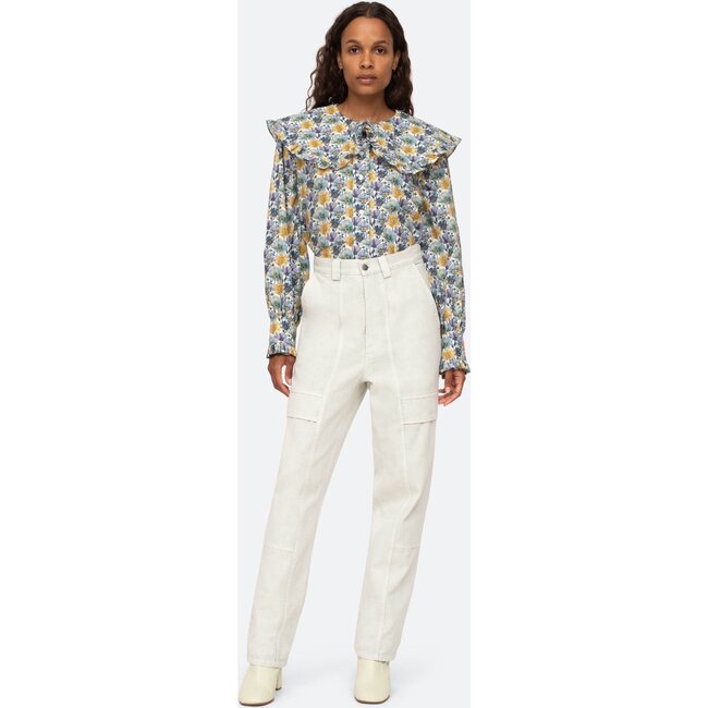 Women's Leslie Blouse, Aqua - Blouses - 4
