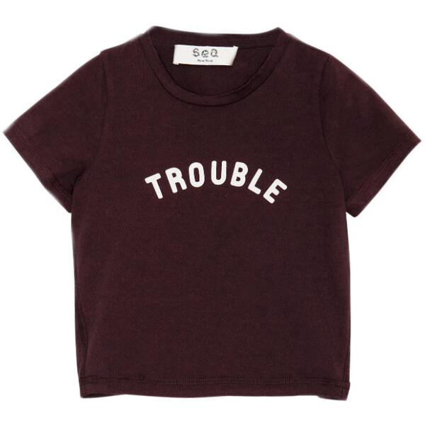 Trouble T-Shirt, Fig - Sea Tops | Maisonette