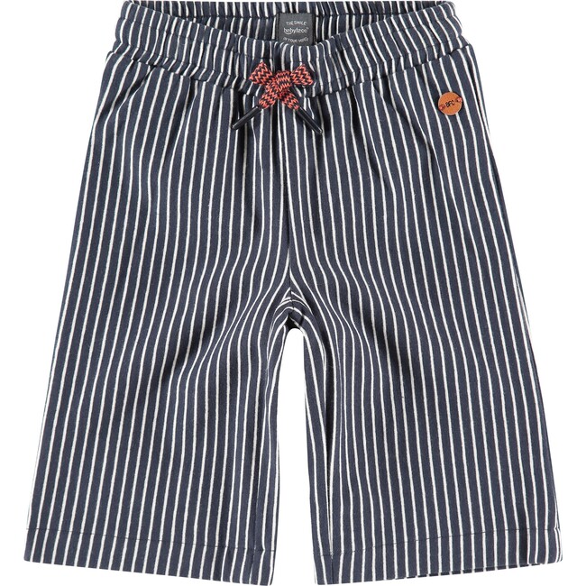 Striped Wideleg Pants, Blue Sea