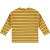 Striped Pocket Long Sleeved Tee, Mustard - Tees - 2