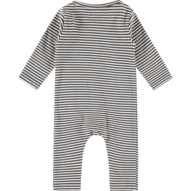 Striped Long Sleeved Jumpsuit, Ebony