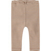 Striped Knit Pants, Chocolate - Pants - 2