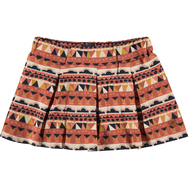 Printed Skirt, Burnt Orange