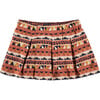 Printed Skirt, Burnt Orange - Skirts - 1 - thumbnail