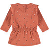 Ruffle Floral Dress, Burnt Orange - Dresses - 2