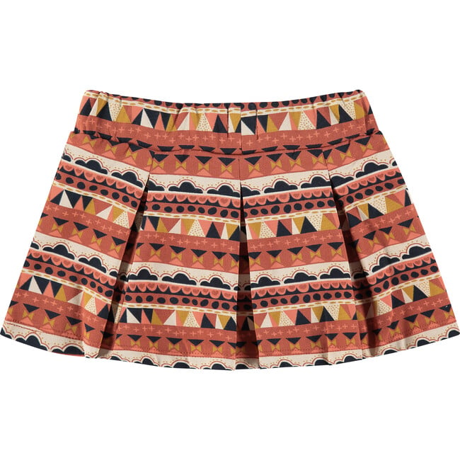 Printed Skirt, Burnt Orange - Skirts - 2