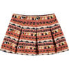 Printed Skirt, Burnt Orange - Skirts - 2