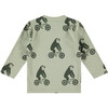 Monkey Long Sleeved Tee, Faded Green - Tees - 2