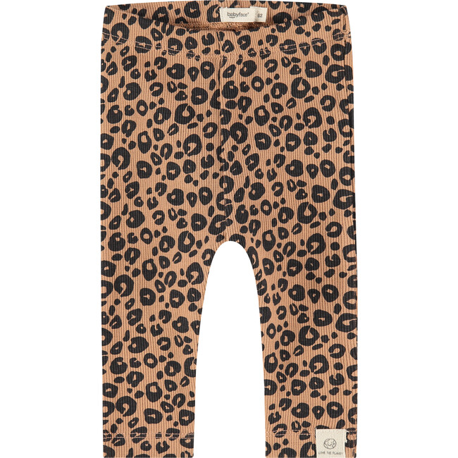 Leopard Print Pants, Brown - Pants - 1