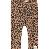 Leopard Print Pants, Brown - Pants - 1 - thumbnail