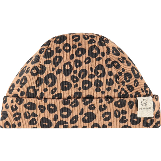 Leopard Baby Hat, Brown - Hats - 1