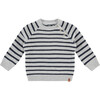 Knit Pullover, Navy Stripes - Sweatshirts - 1 - thumbnail