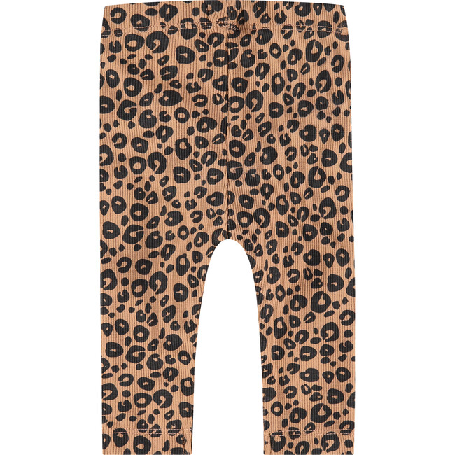 Leopard Print Pants, Brown - Pants - 2