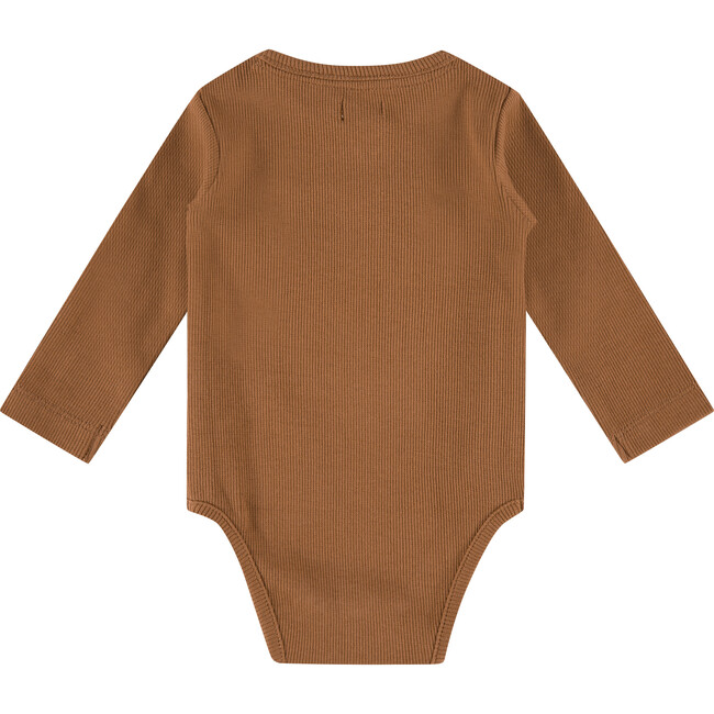Long Sleeved Onesie, Chocolate - Rompers - 2