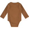 Long Sleeved Onesie, Chocolate - Rompers - 2