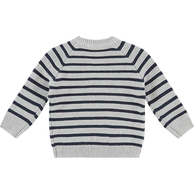 Knit Pullover, Navy Stripes