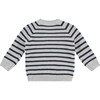 Knit Pullover, Navy Stripes - Sweatshirts - 2