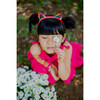 Flowery Cat Ears Headband, Pink - Hair Accessories - 2