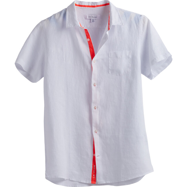 Peter Boys Linen Shirt, White