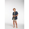 Peter Boys Linen Shirt, Navy - Shirts - 2