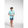 Peter Boys Linen Shirt, Aqua - Shirts - 2