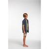 Peter Boys Linen Shirt, Navy - Shirts - 3