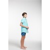 Peter Boys Linen Shirt, Aqua - Shirts - 3